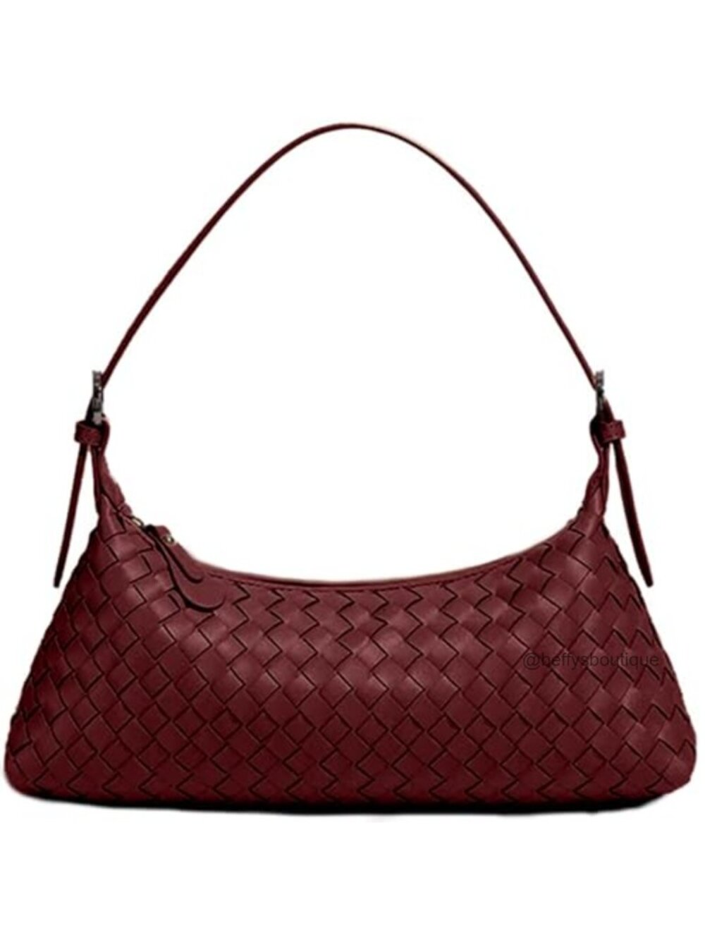 Woven Faux Leather Hobo Crossbody Shoulder Bag Small Tote Purse